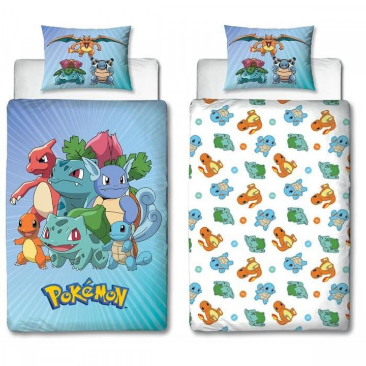 Juego de funda nórdica Pokémon 25 x 4 x 30 cm Azul Cama de 140 2 Piezas