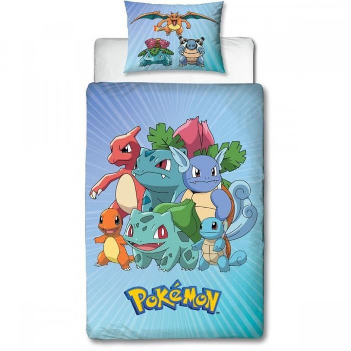 Juego de funda nórdica Pokémon 25 x 4 x 30 cm Azul Cama de 140 2 Piezas