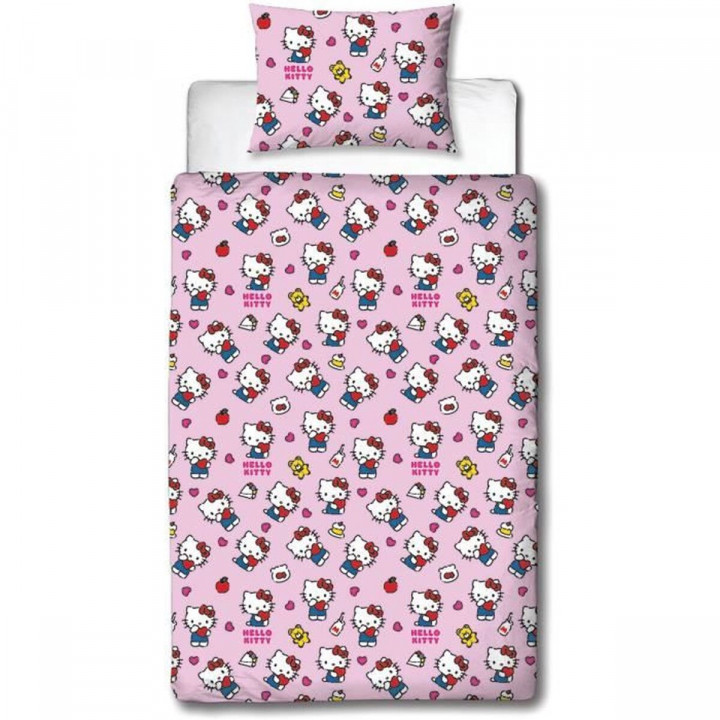 Duvet cover set Hello Kitty 25 x 5 x 30 cm Pink Double 2 Pieces