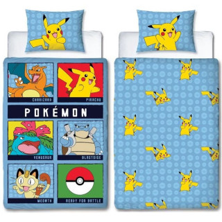 Parure de couette Pokémon Multicouleur Lit 2 persones 2 Pièces