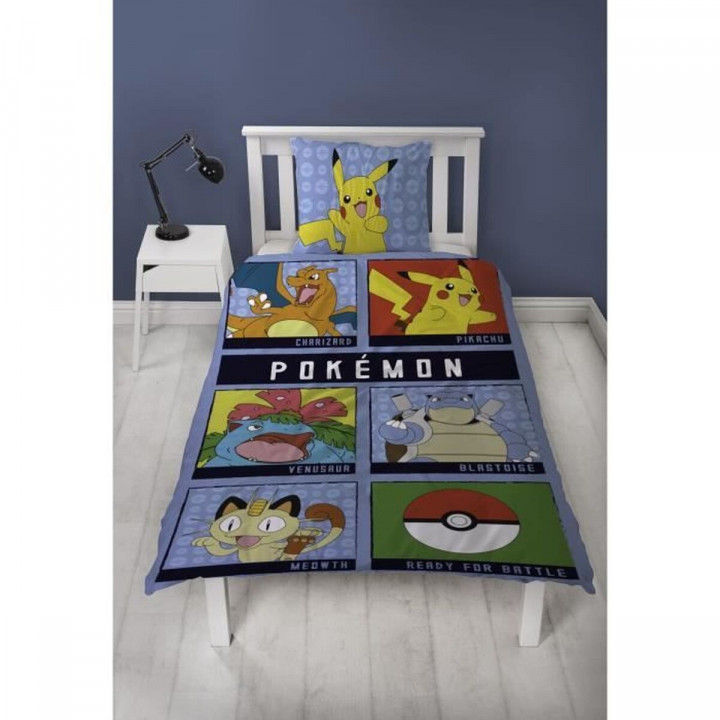 Dekbedovertrek set Pokémon Multicolour Bed van 140 2 Onderdelen