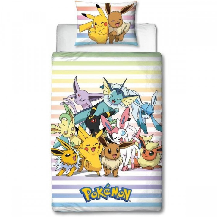 Bettbezug-Set Pokémon 25 x 5 x 30 cm Bunt Double size 2 Stücke