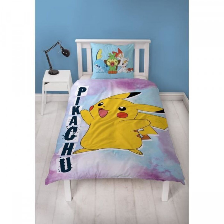 Parure de couette Pokémon Multicouleur Lit 2 persones 2 Pièces