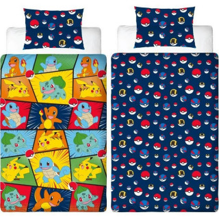 Dekbedovertrek set Pokémon 25 x 5 x 29 cm Multicolour Bed van 140 2 Onderdelen