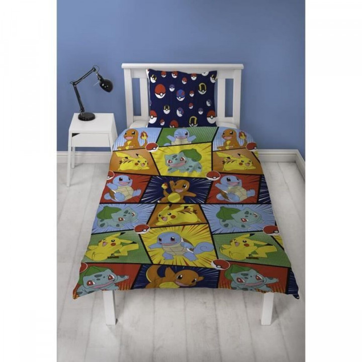 Dekbedovertrek set Pokémon 25 x 5 x 29 cm Multicolour Bed van 140 2 Onderdelen