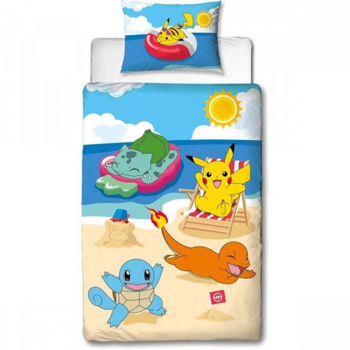 Duvet cover set Pokémon Multicolour Double 2 Pieces