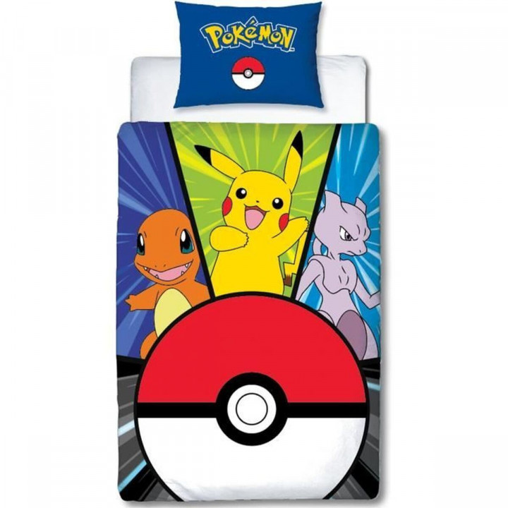 Bettbezug-Set Pokémon Gelb Weiß Rot Double size 2 Stücke