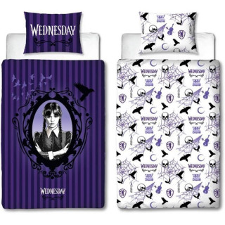 Set di copripiumino Wednesday Multicolore Ala francese 2 Pezzi