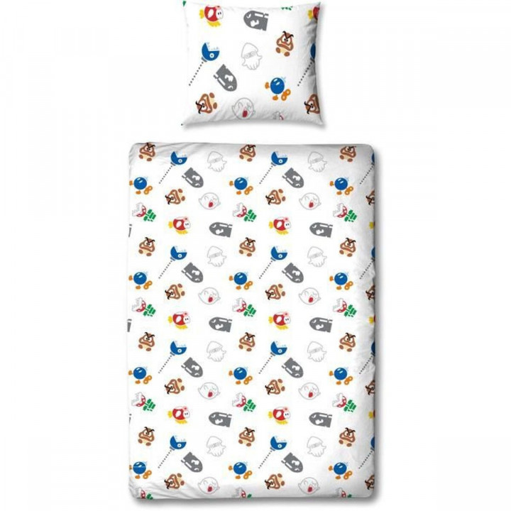 Bettbezug-Set Mario Bros Bunt Double size 2 Stücke