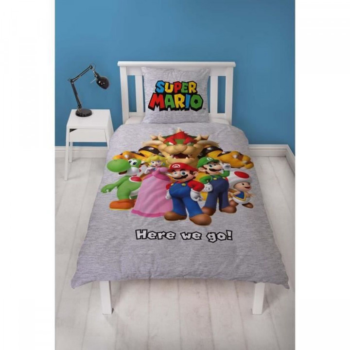 Dekbedovertrek set Mario Bros Multicolour Bed van 140 2 Onderdelen