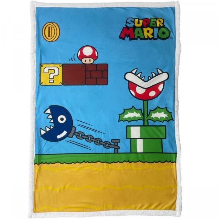 Coperta Mario Bros 31 x 8 x 31 cm Multicolore Quadri scozzesi