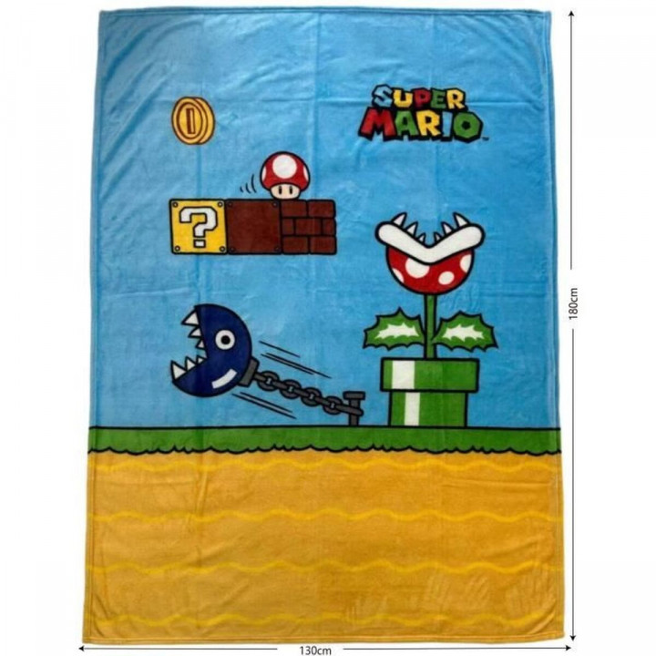 Deken Mario Bros 24 x 14 x 26 cm Zwart dieren