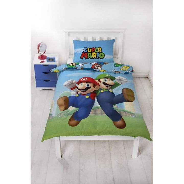 Dekbedovertrek set Mario Bros Multicolour Bed van 140 2 Onderdelen