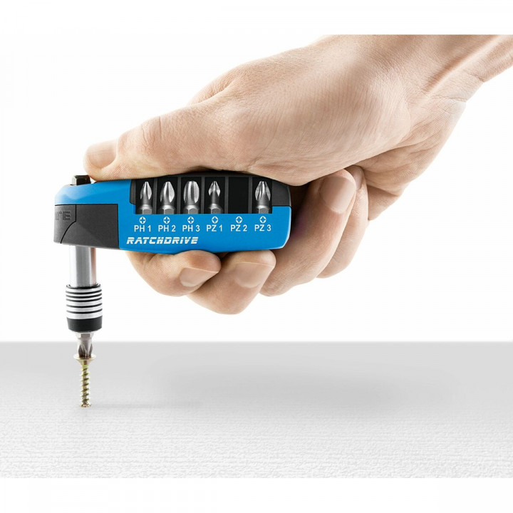 Meerpuntsschroevendraaier WITTE Ratchdrive Set van tips 7 Onderdelen