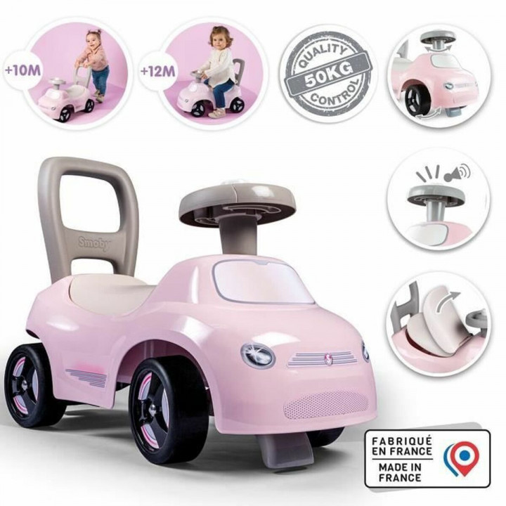 Loopauto Smoby Zwart Roze 2 in 1