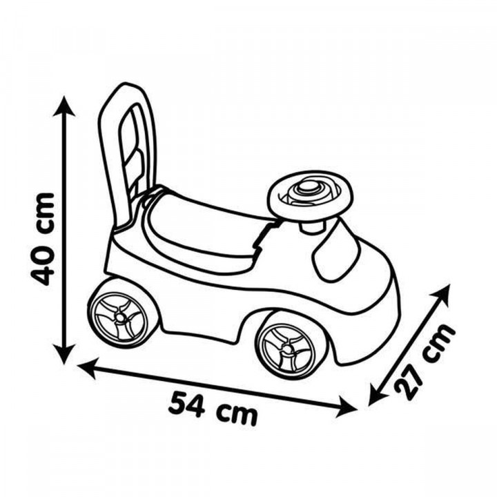 Loopauto Smoby Zwart Roze 2 in 1