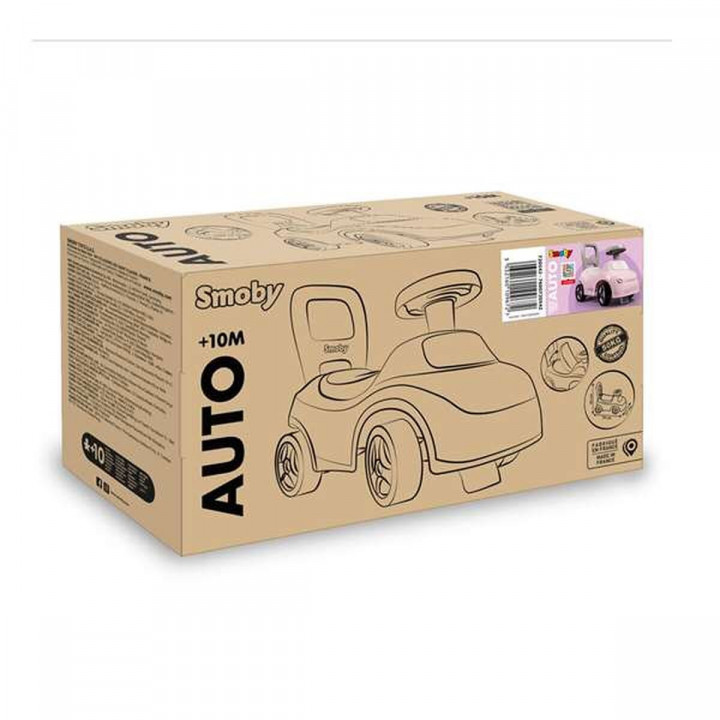 Loopauto Smoby Zwart Roze 2 in 1