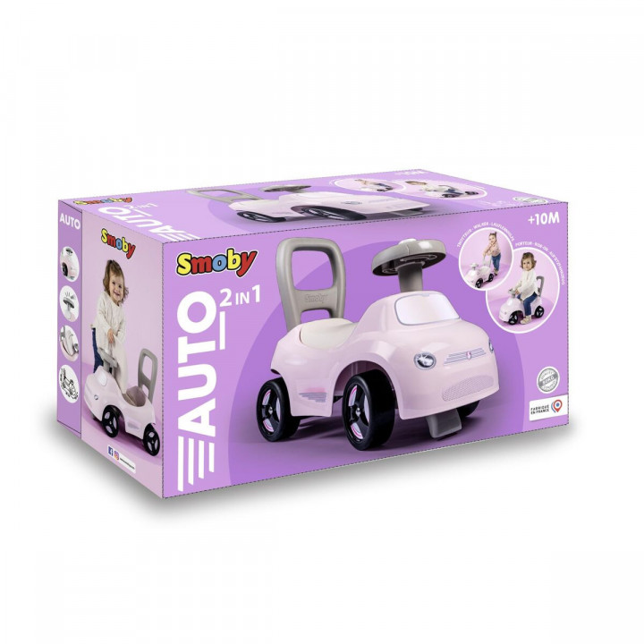Loopauto Smoby Zwart Roze 2 in 1