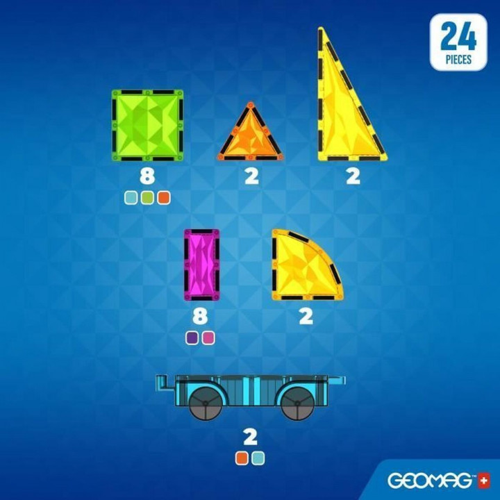 Set de construction Geomag 24 Pièces