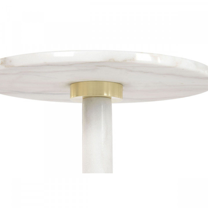 Bijzettafel Home ESPRIT Wit Gouden 41 X 41 X 58 CM