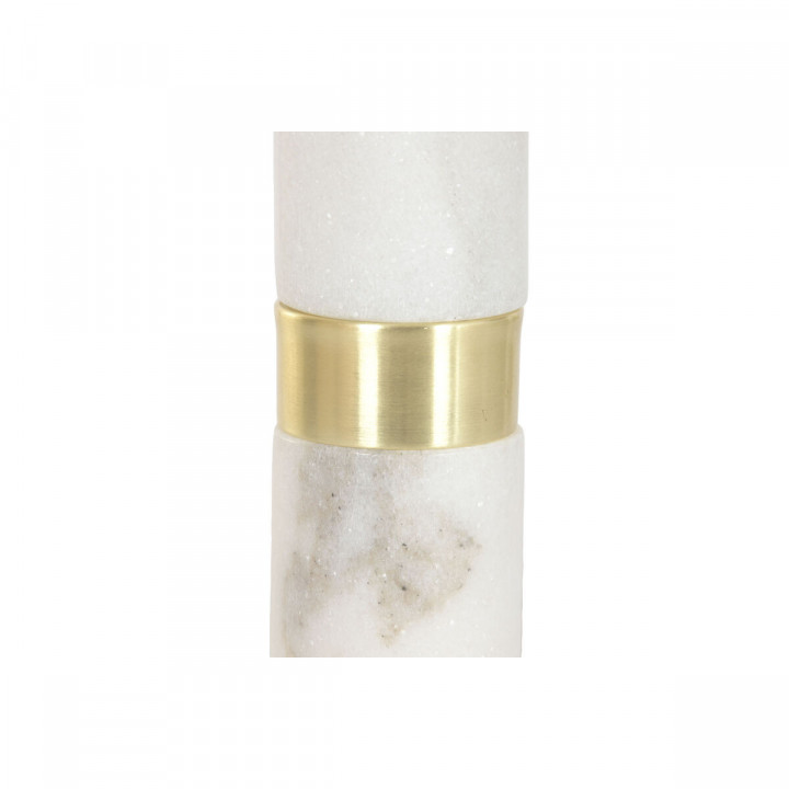 Side table Home ESPRIT White Golden 41 X 41 X 58 CM