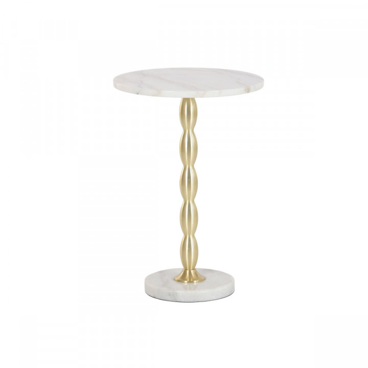 Mesa auxiliar Home ESPRIT Blanco Dorado 41 x 41 x 57 cm