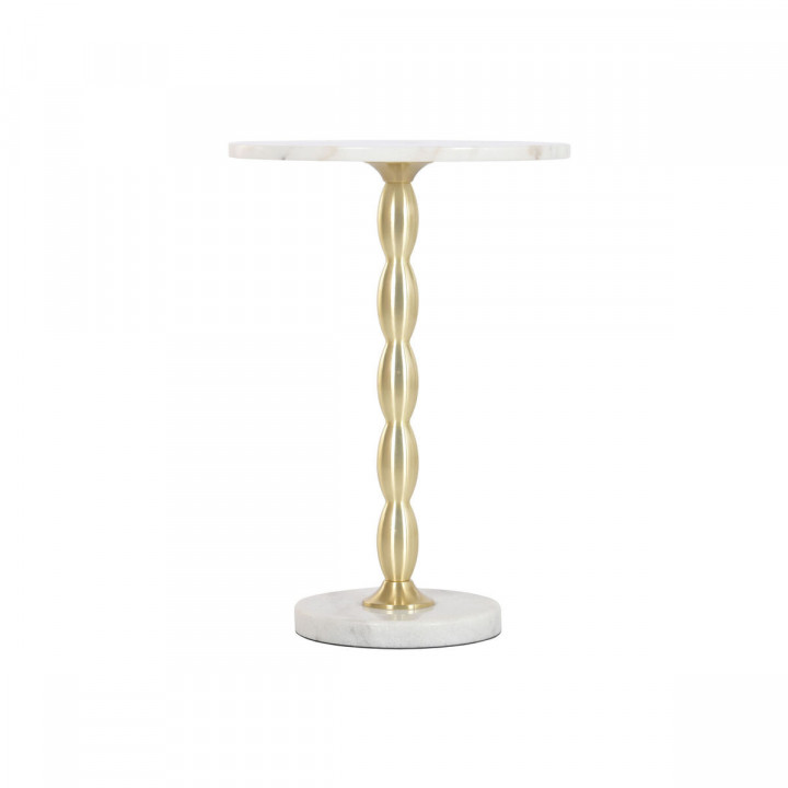 Side table Home ESPRIT White Golden 41 x 41 x 57 cm