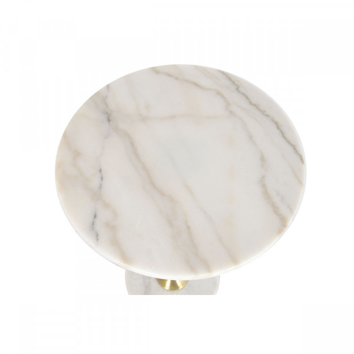 Side table Home ESPRIT White Golden 41 x 41 x 57 cm