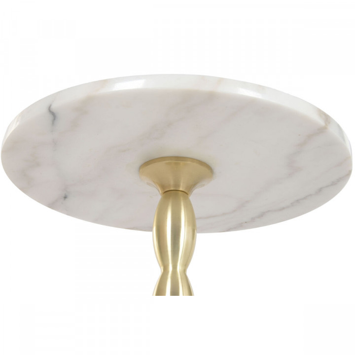 Side table Home ESPRIT White Golden 41 x 41 x 57 cm