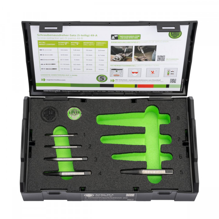 Set di estrattori KUKKO 3-24 mm